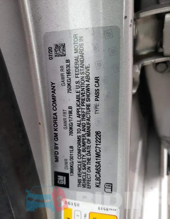KL8CA6SA1MC712226 Photo# 13