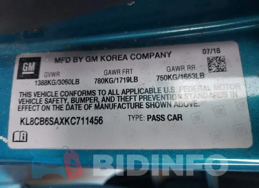KL8CB6SAXKC711456 Photo# 12