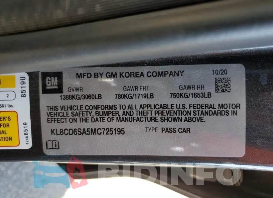 KL8CD6SA5MC725195 Photo# 10