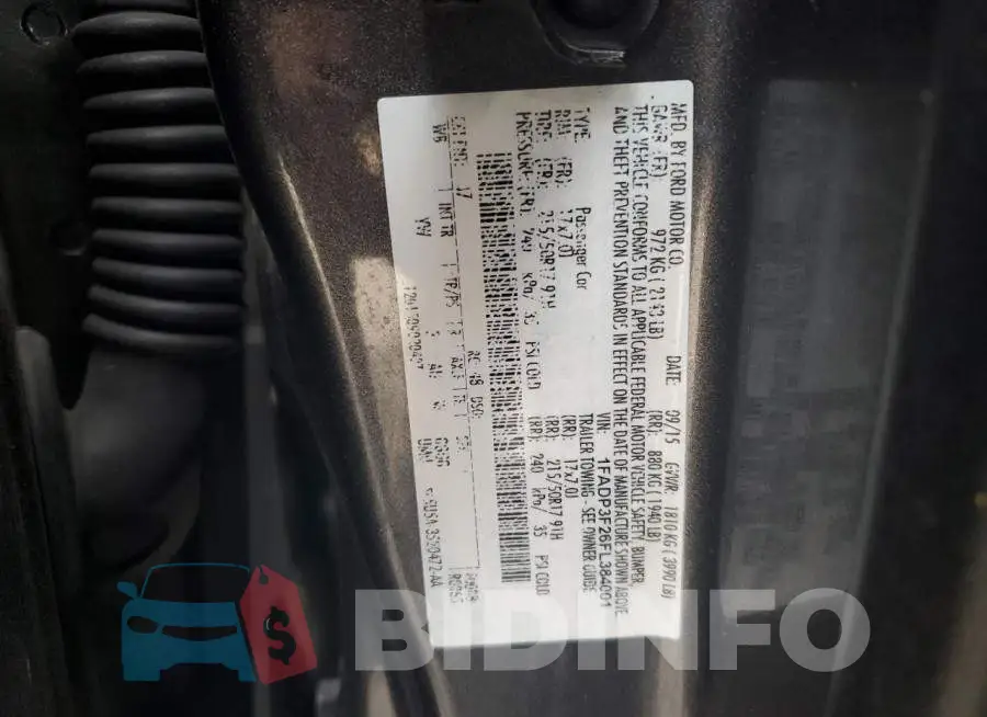 1FADP3F26FL384001 Photo# 7