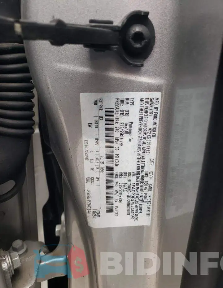1FADP3F27EL367089 Photo# 12