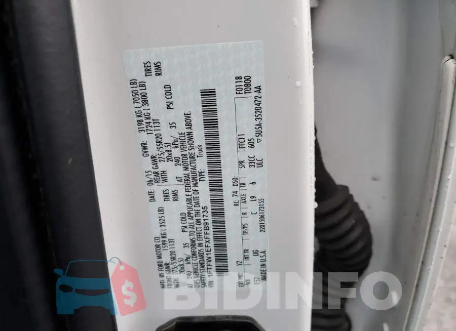 1FTFW1EFXFFB91735 Photo# 12