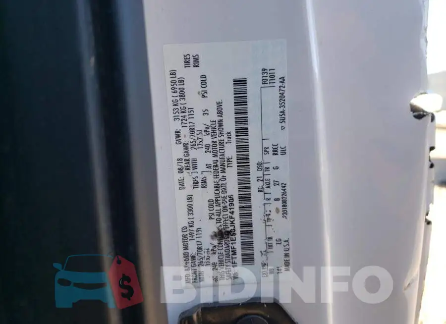 1FTMF1E50JKF41906 Photo# 12