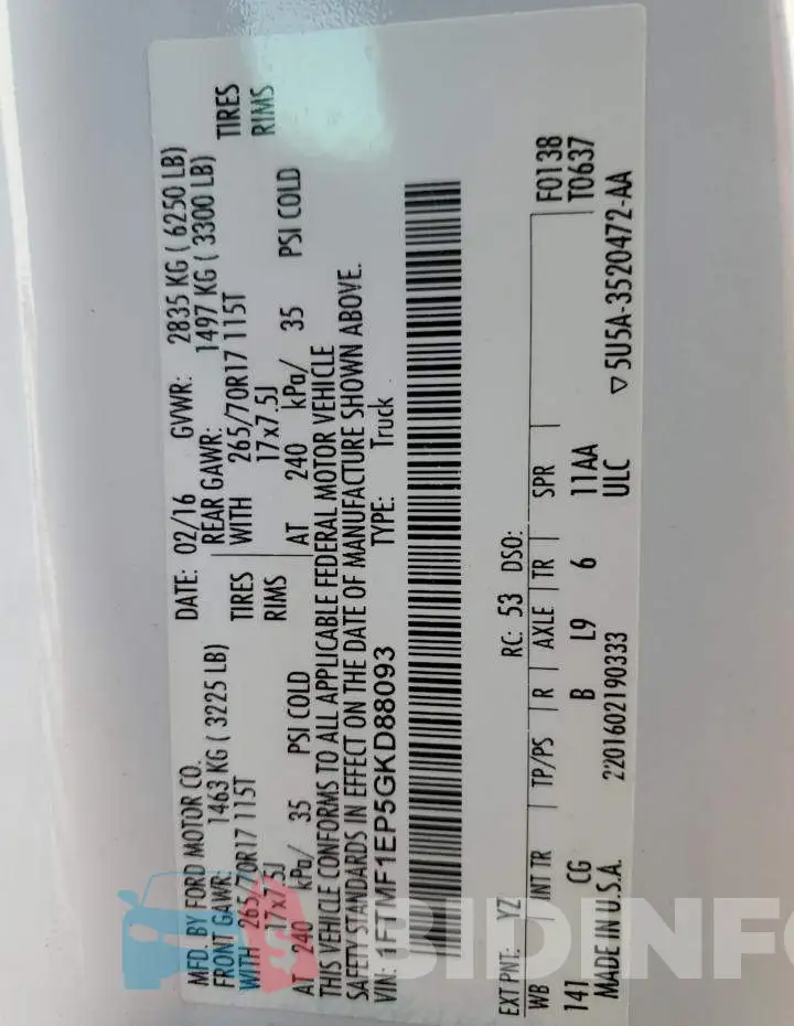 1FTMF1EP5GKD88093 Photo# 13