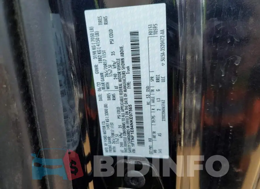 1FTNF1E84NKE07565 Photo# 10