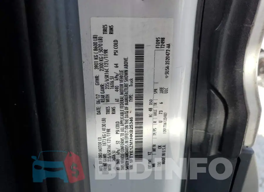 1FTYE1ZM1HKB25346 Photo# 13