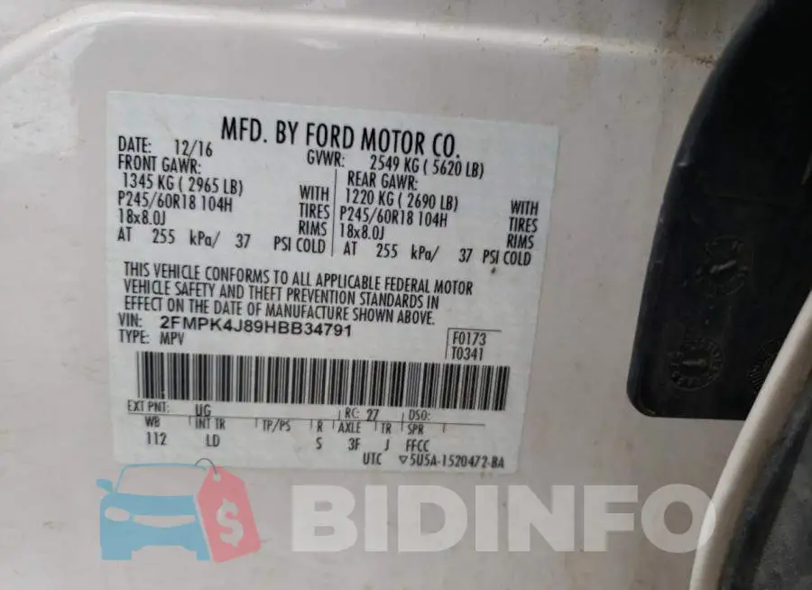 2FMPK4J89HBB34791 Photo# 13