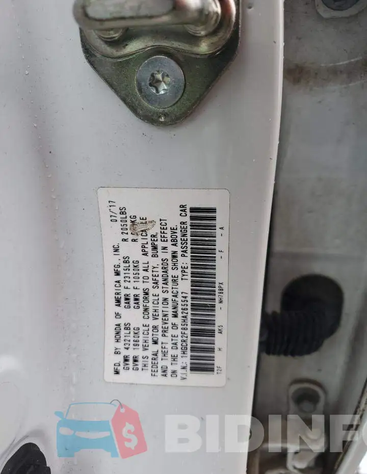 1HGCR2F85HA265547 Photo# 13