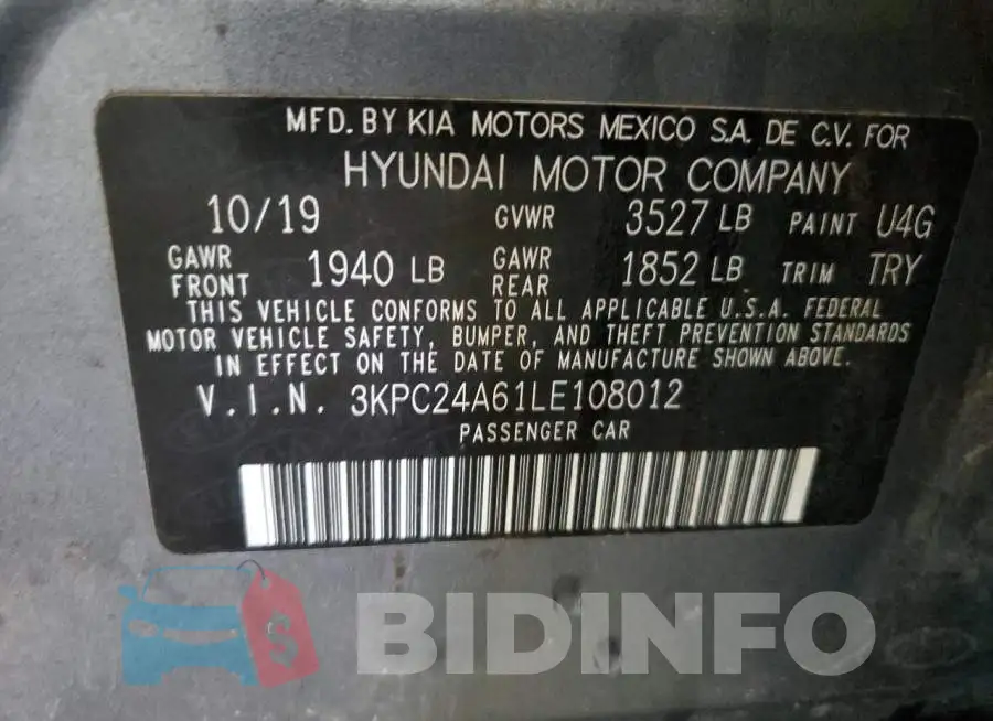 3KPC24A61LE108012 Photo# 12