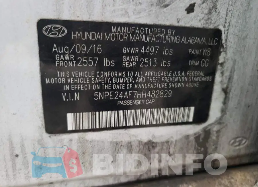 5NPE24AF7HH482829 Photo# 12