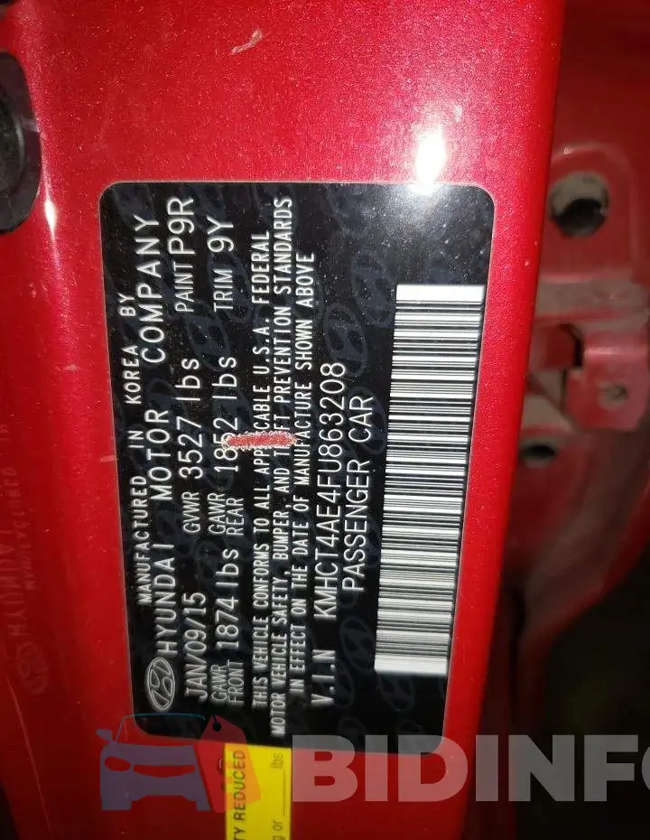 KMHCT4AE4FU863208 Photo# 12