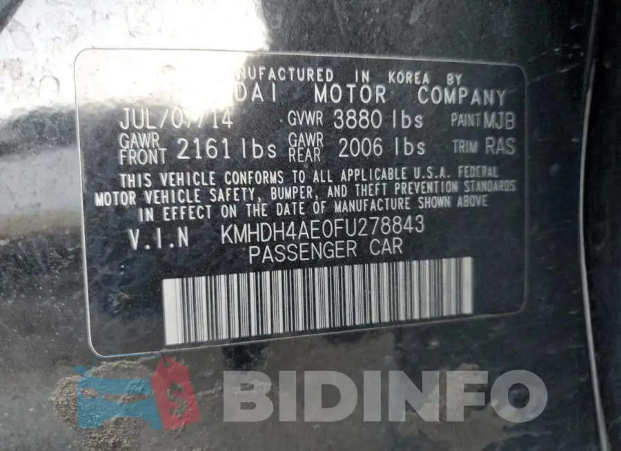 KMHDH4AE0FU278843 Photo# 12