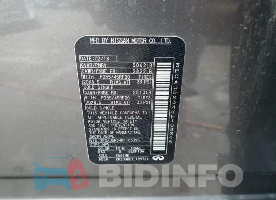 3PCAJ5M34KF103395 Photo# 13