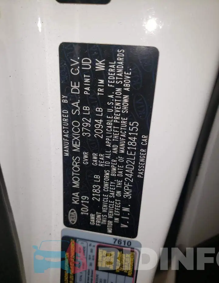 3KPF24AD2LE184155 Photo# 12
