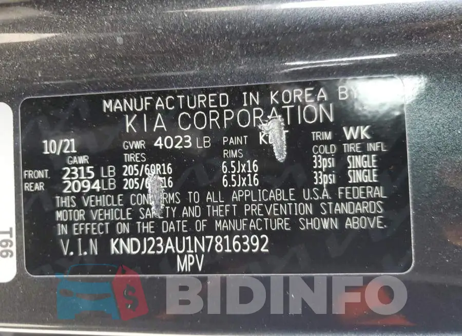 KNDJ23AU1N7816392 Photo# 12
