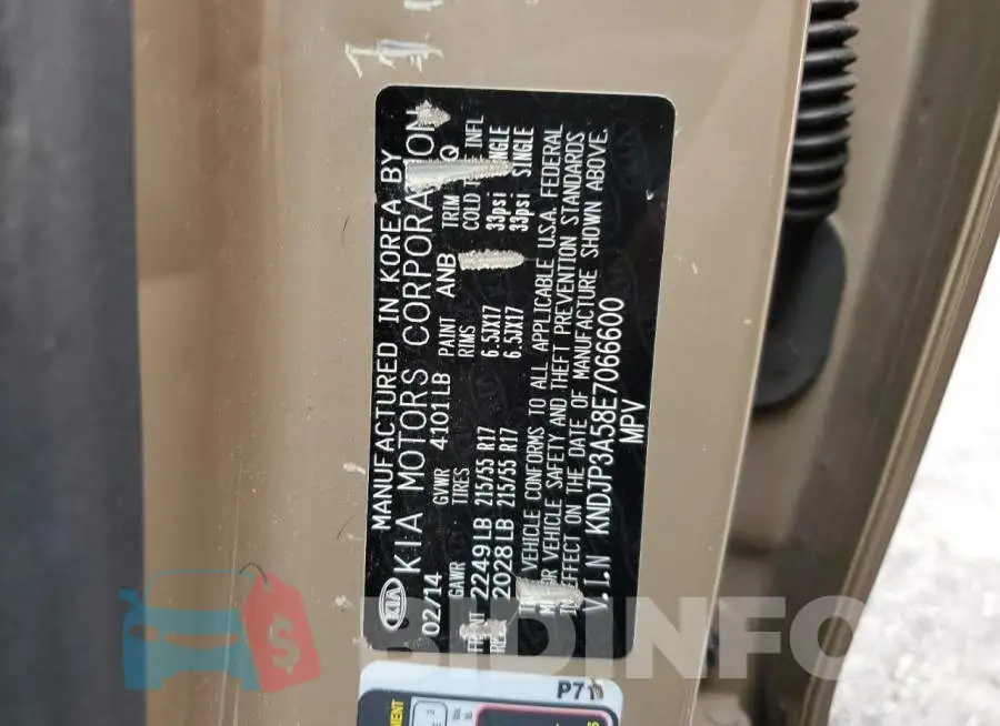 KNDJP3A58E7066600 Photo# 13