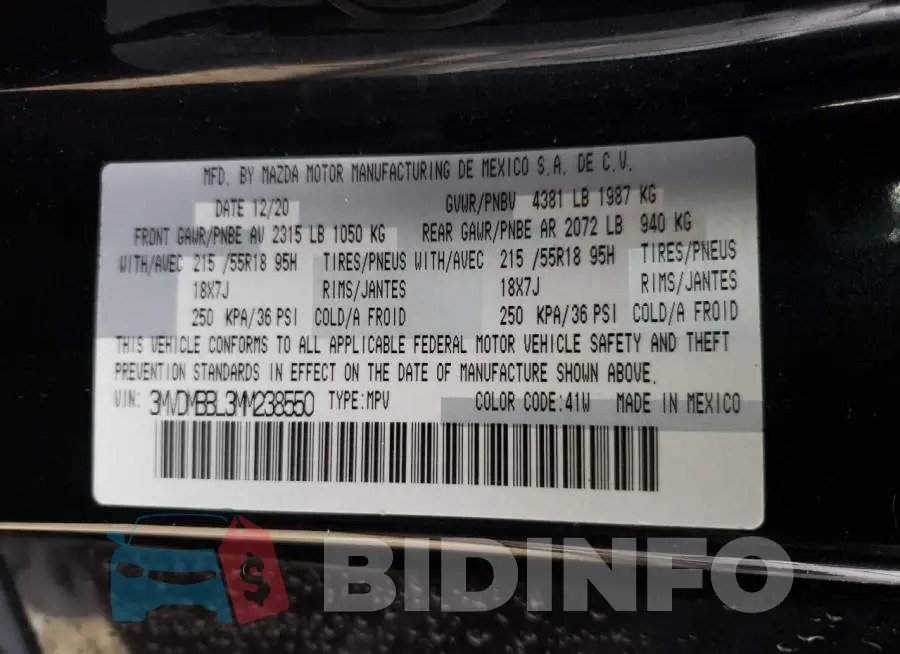 3MVDMBBL3MM238550 Photo# 12