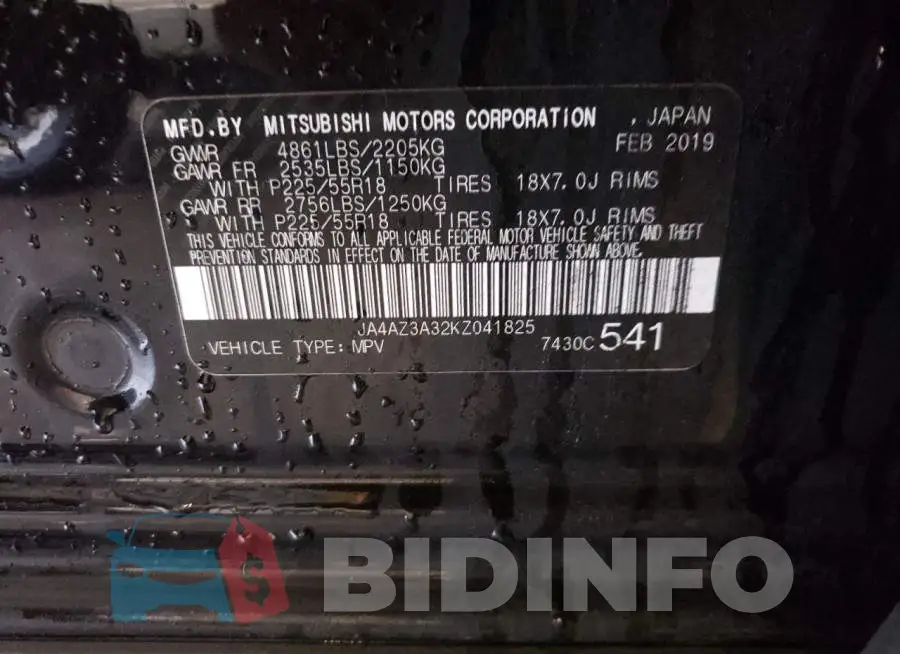 JA4AZ3A32KZ041825 Photo# 13