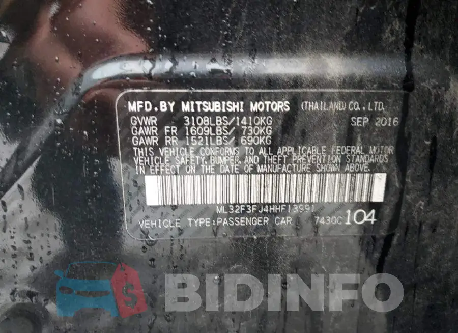 ML32F3FJ4HHF13991 Photo# 12