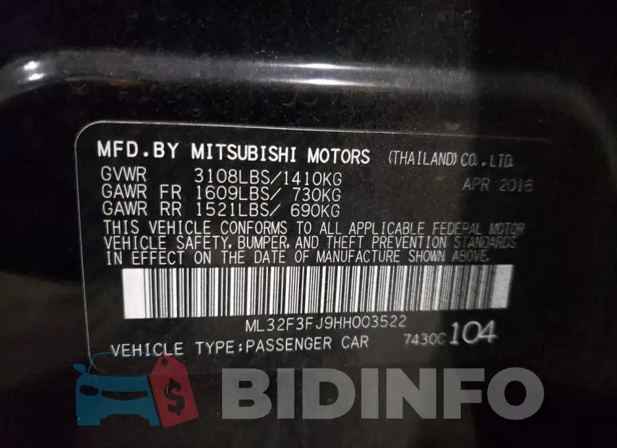 ML32F3FJ9HH003522 Photo# 10