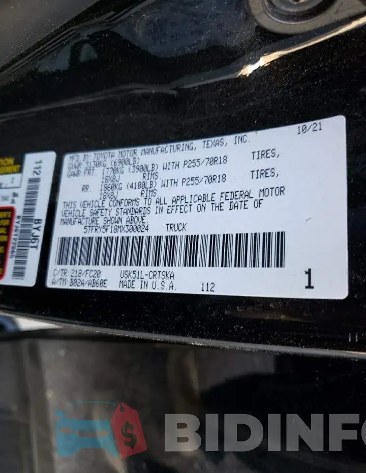 5TFRY5F18MX300024 Photo# 13