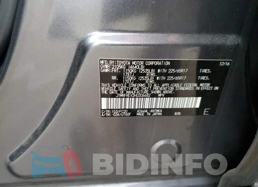 JTMRFREV2HD206682 Photo# 13
