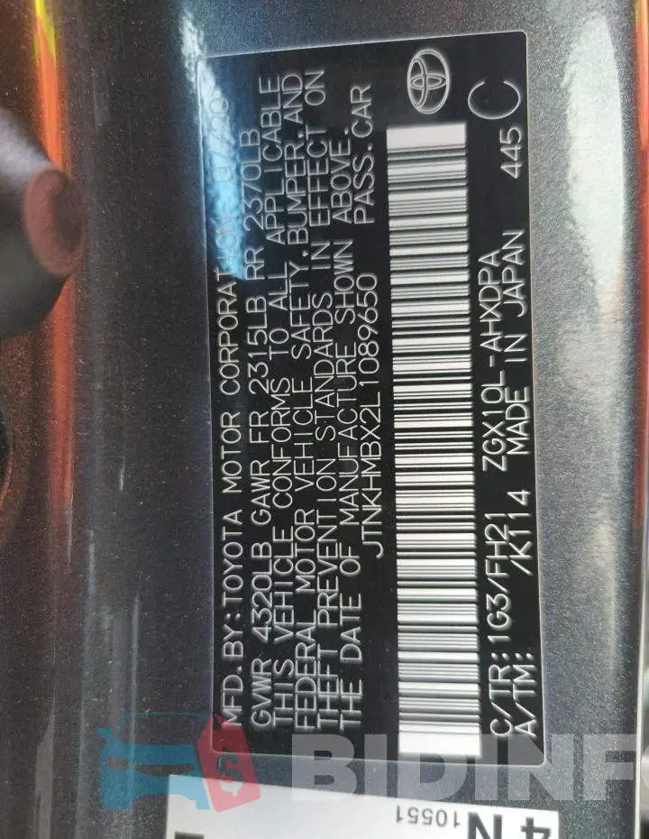 JTNKHMBX2L1089650 Photo# 12