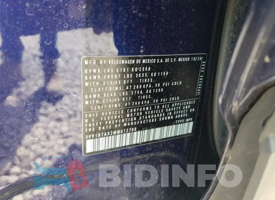 3VV1B7AX2MM012786 Photo# 10