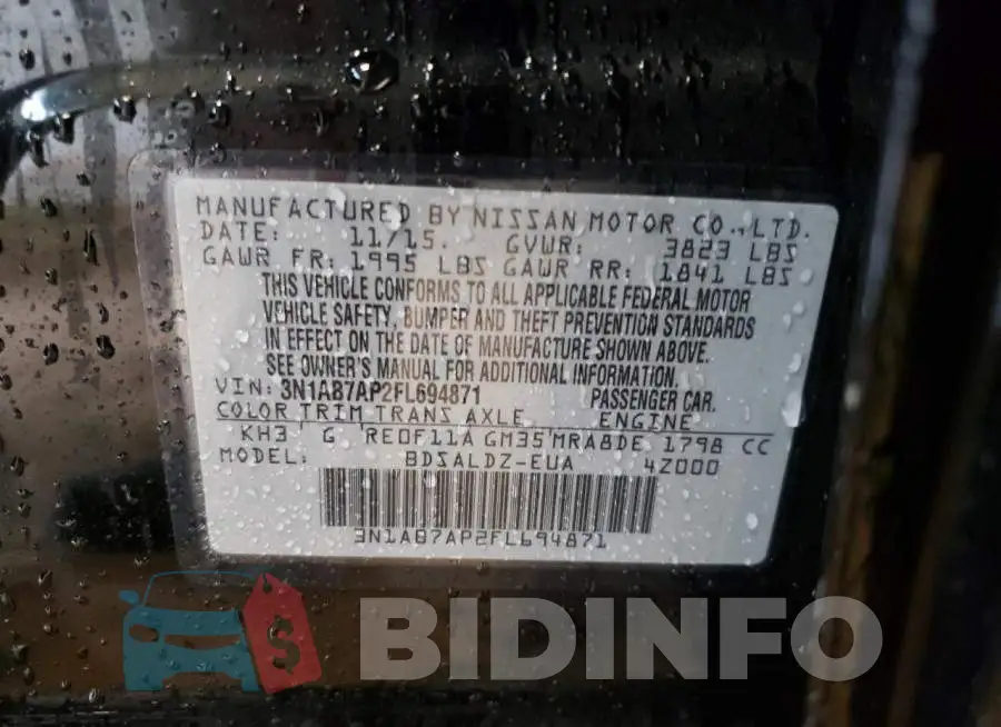 3N1AB7AP2FL694871 Photo# 12