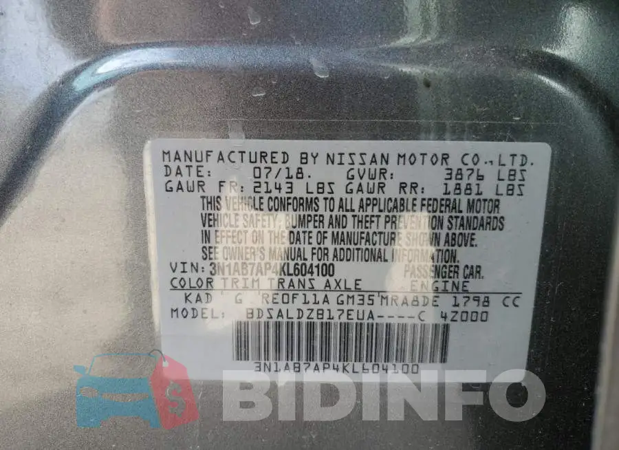 3N1AB7AP4KL604100 Photo# 12