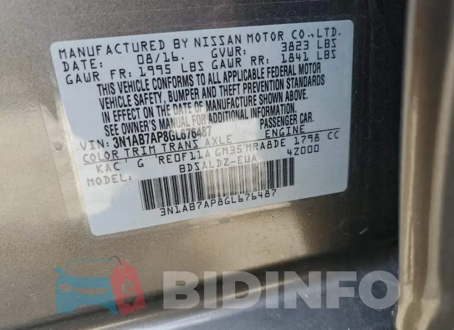 3N1AB7AP8GL676487 Photo# 12