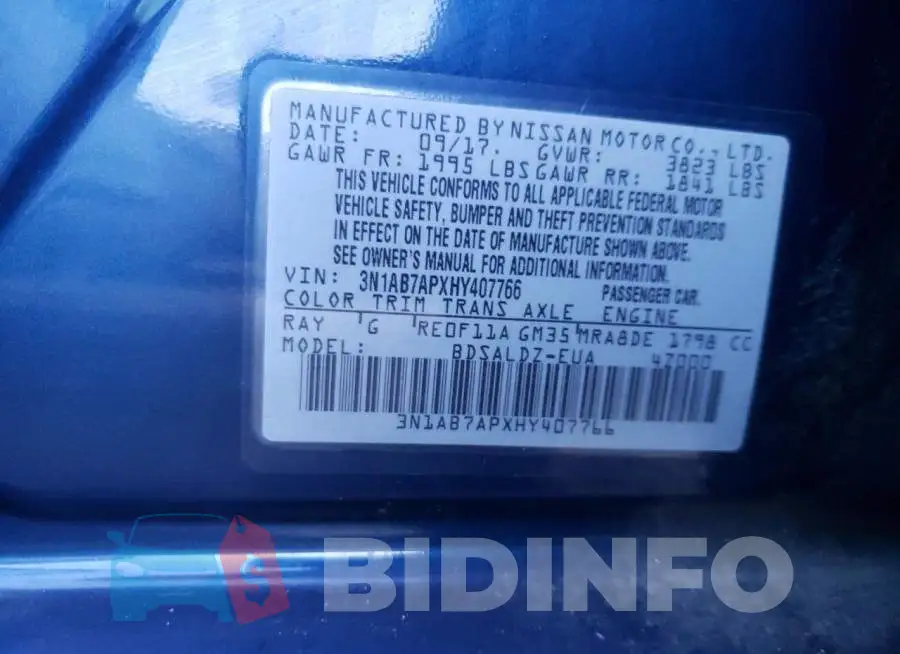 3N1AB7APXHY407766 Photo# 12
