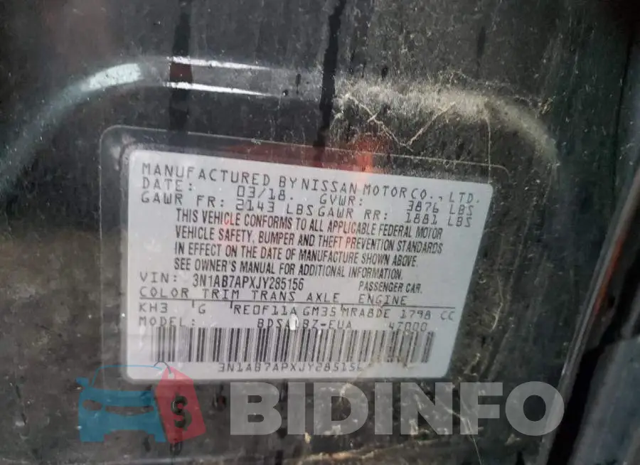 3N1AB7APXJY285156 Photo# 12