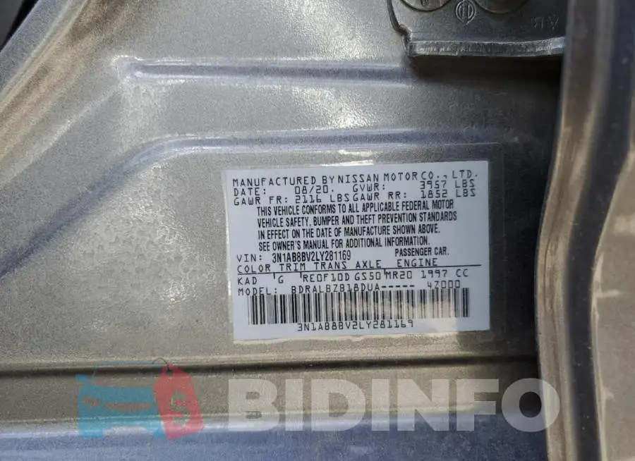 3N1AB8BV2LY281169 Photo# 10