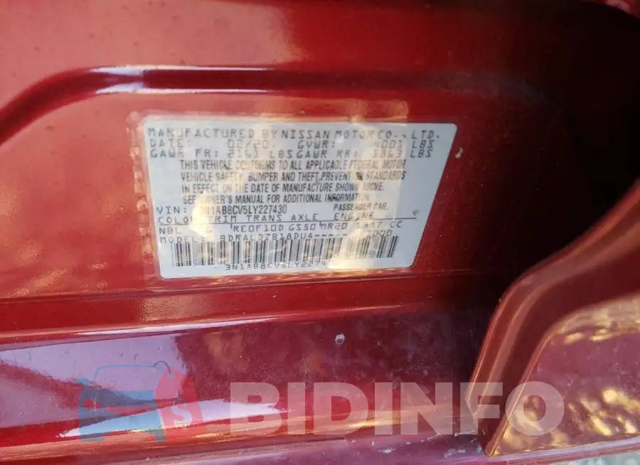 3N1AB8CV5LY227430 Photo# 12