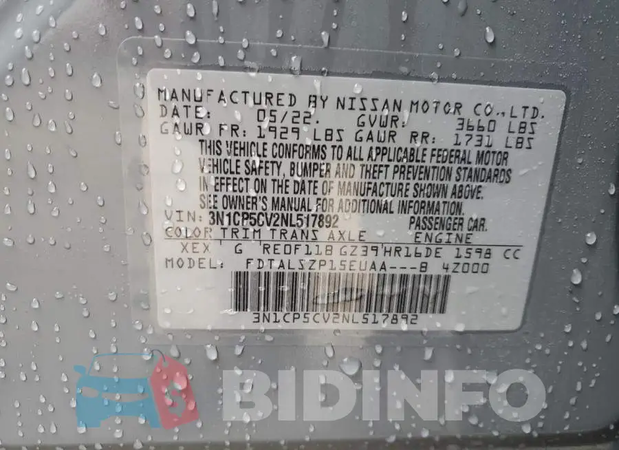 3N1CP5CV2NL517892 Photo# 12
