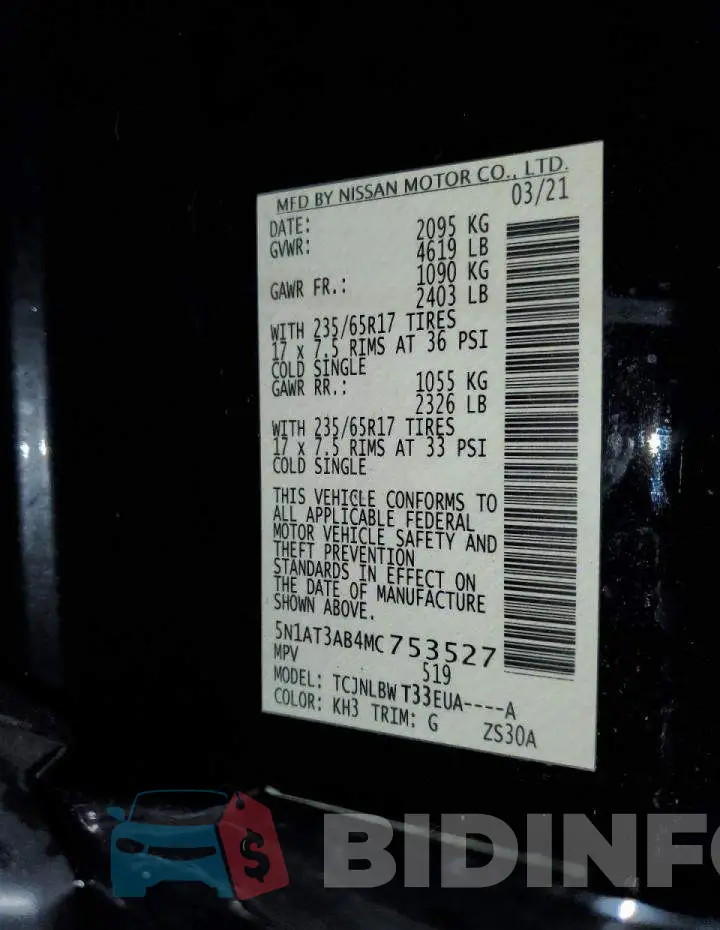 5N1AT3AB4MC753527 Photo# 13