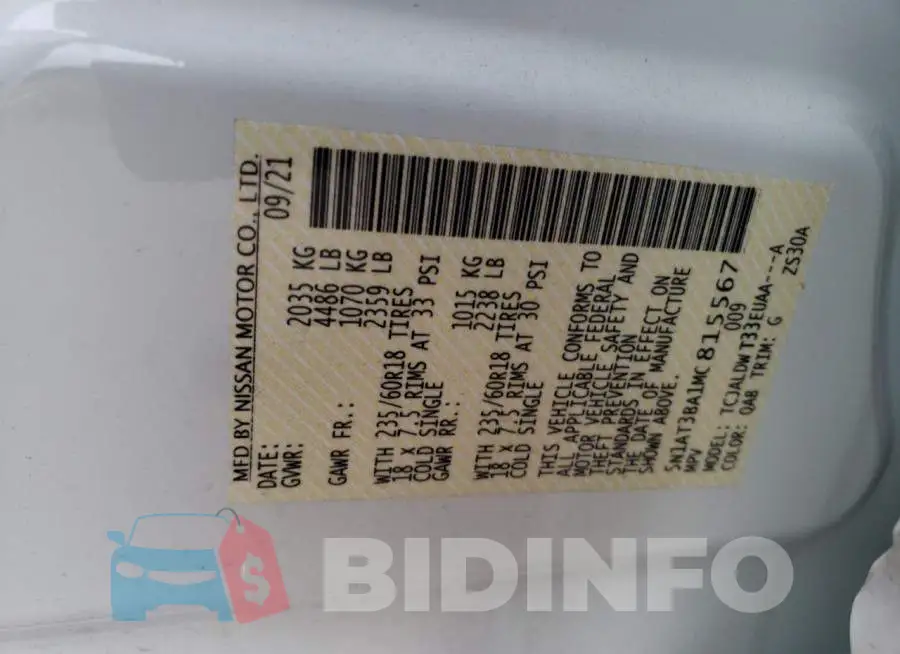 5N1AT3BA1MC815567 Photo# 14