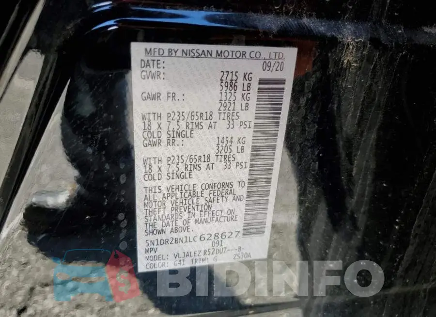 5N1DR2BN1LC628627 Photo# 13