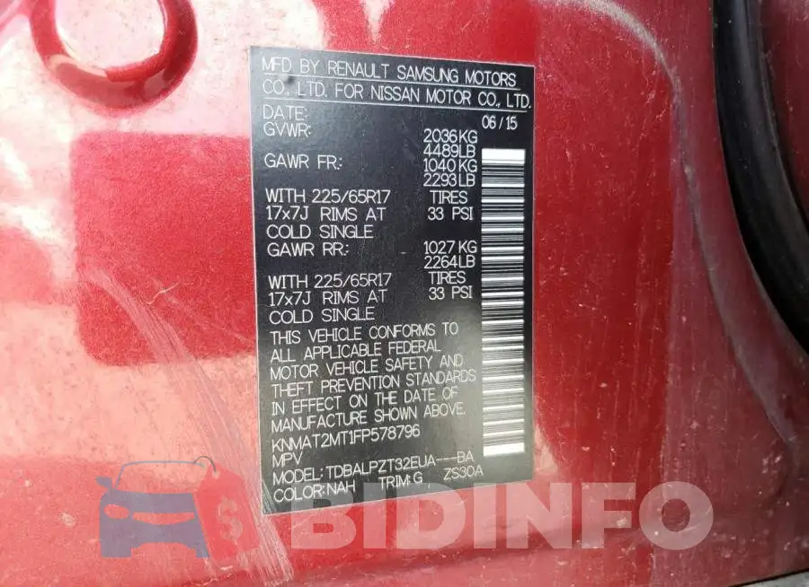 KNMAT2MT1FP578796 Photo# 10