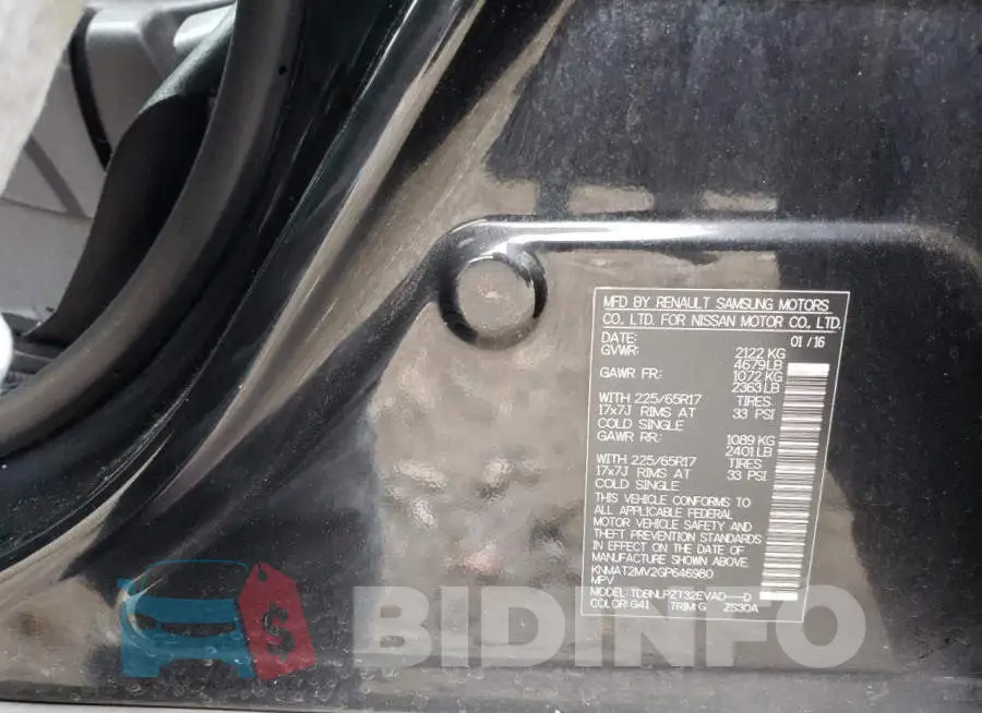 KNMAT2MV2GP646980 Photo# 10