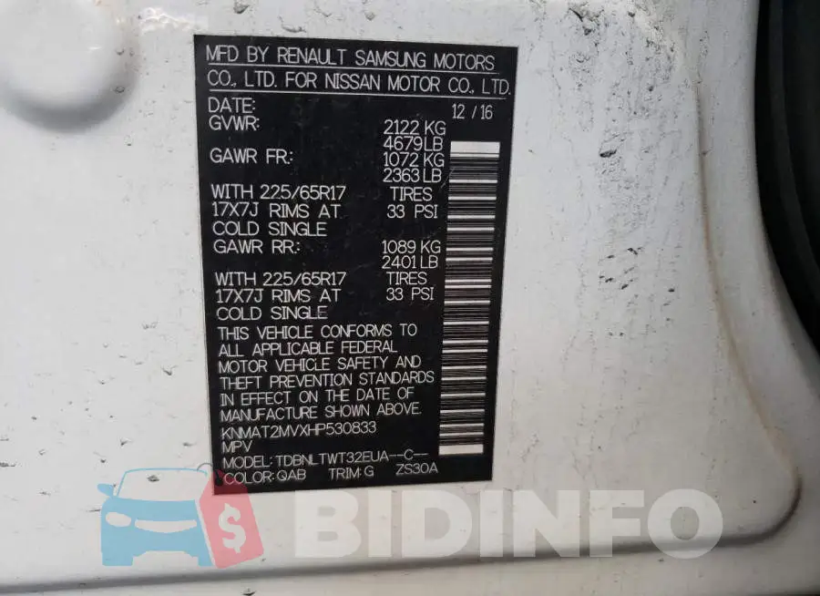 KNMAT2MVXHP530833 Photo# 13