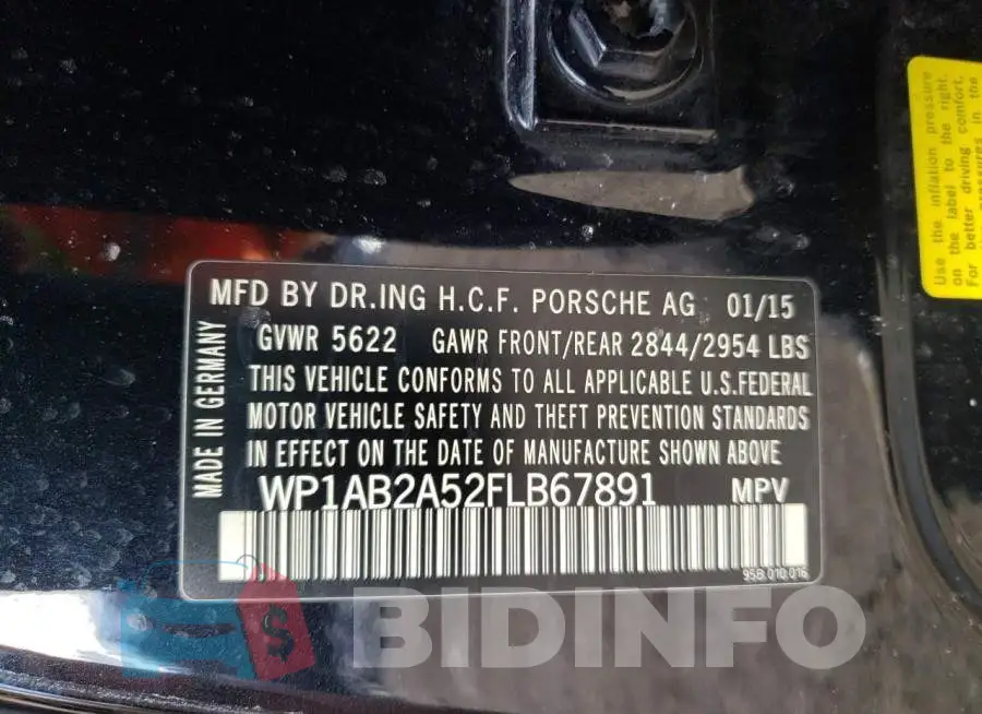 WP1AB2A52FLB67891 Photo# 12
