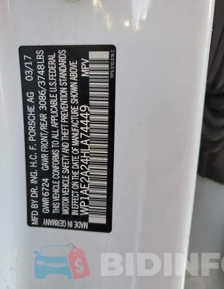 WP1AE2A24HLA74449 Photo# 12