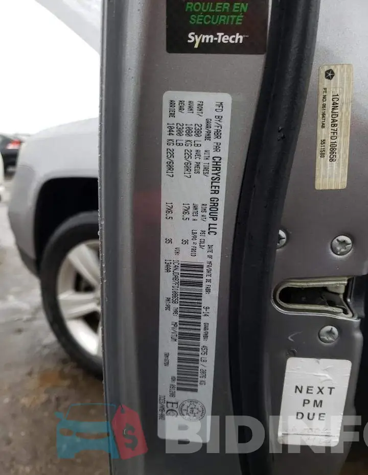 1C4NJDAB7FD108658 Photo# 13