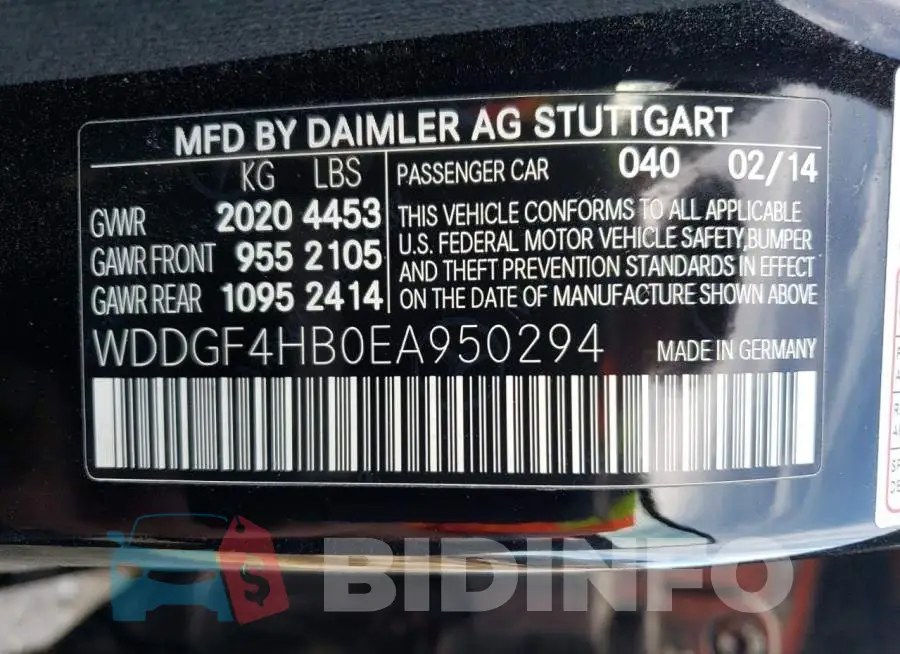 WDDGF4HB0EA950294 Photo# 13