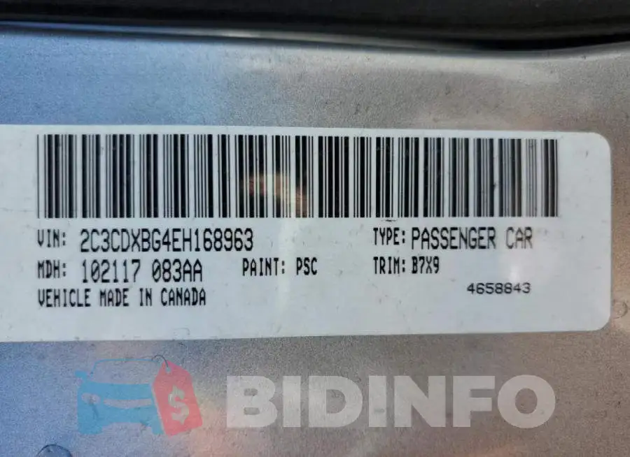 2C3CDXBG4EH168963 Photo# 10