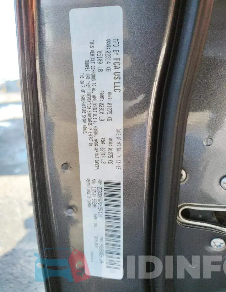 2C3CDXHG7GH154114 Photo# 12