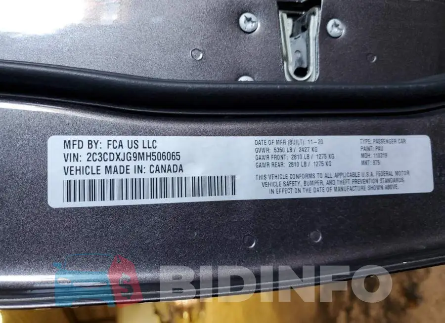 2C3CDXJG9MH506065 Photo# 12