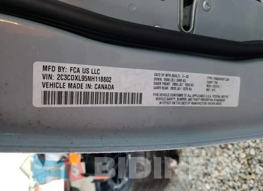 2C3CDXL95NH118802 Photo# 10